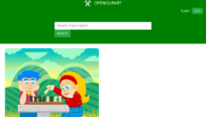 openclipart圖庫：Kids Playing Chess-資源代表圖