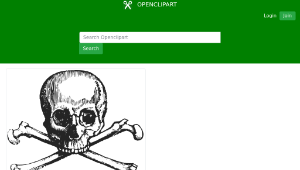 openclipart圖庫：Skull and Cross Bones-資源代表圖