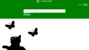 openclipart圖庫：Kitten Playing With Butterflies Icon-資源代表圖