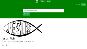 openclipart圖庫：Jesus Fish-資源代表圖