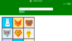 openclipart圖庫：Cute Animals Flat Origami Style