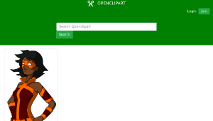 openclipart圖庫：superheroine dark-資源代表圖