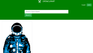 openclipart圖庫：Astronaut, blue-資源代表圖