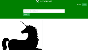 openclipart圖庫：Unicorn Silhouette 6-資源代表圖
