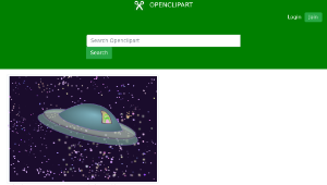 openclipart圖庫：Flying Saucer with Alien-資源代表圖