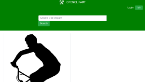 openclipart圖庫：BMX Stunt Silhouette-資源代表圖