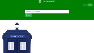 openclipart圖庫：Blue Police Telephone Box縮圖