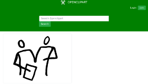 openclipart圖庫：2 People looking at a clipboard-資源代表圖