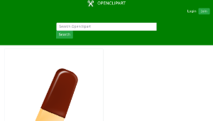 openclipart圖庫：Chocolate ice cream bar縮圖
