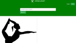 openclipart圖庫：Stretching Ballerina Silhouette-資源代表圖
