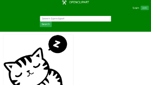 openclipart圖庫：Sleeping Kitty縮圖