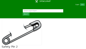 openclipart圖庫：Safety Pin 2縮圖