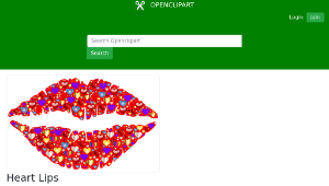 openclipart圖庫：Heart Lips