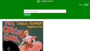 openclipart圖庫：Vintage Circus Girl Poster縮圖