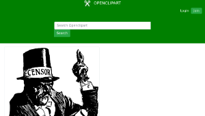 openclipart圖庫：Censorship is like an Old Man