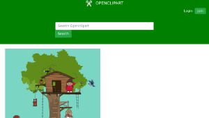 openclipart圖庫：Tree Club House Remix縮圖