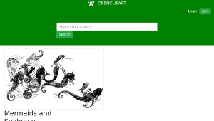 openclipart圖庫：Mermaids and Seahorses-資源代表圖