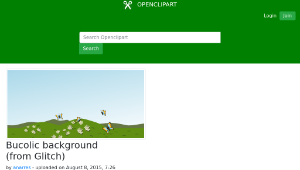openclipart圖庫：Bucolic background (from Glitch)-資源代表圖