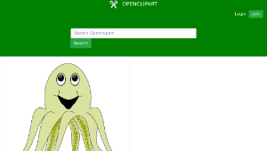 openclipart圖庫：Octopus 01