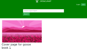 openclipart圖庫：Cover page for goose book 1
