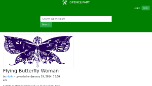 openclipart圖庫：Flying Butterfly Woman-資源代表圖