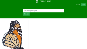 openclipart圖庫：Danaus plexippus - II縮圖