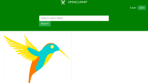 openclipart圖庫：Colibri (single bird colorfull)-資源代表圖