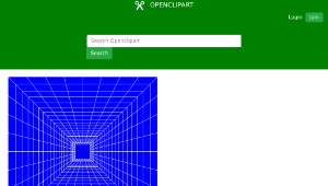 openclipart圖庫：Blue Perspective Grid-資源代表圖