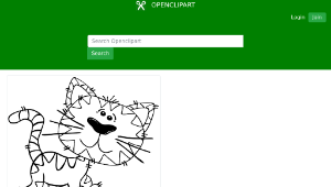 openclipart圖庫：Cartoon Cat Walking縮圖