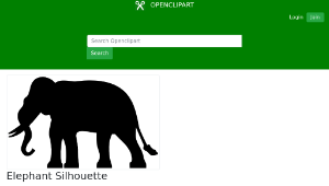 openclipart圖庫：Elephant Silhouette-資源代表圖