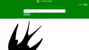 openclipart圖庫：Swallow Silhouette-資源代表圖