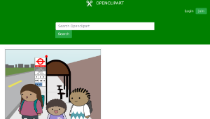 openclipart圖庫：Waiting for the bus縮圖