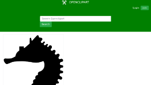 openclipart圖庫：Seahorse Silhouette-資源代表圖