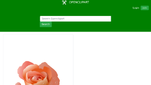 openclipart圖庫：Rose with Drops-資源代表圖