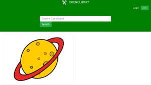 openclipart圖庫：Yellow planet 1-資源代表圖