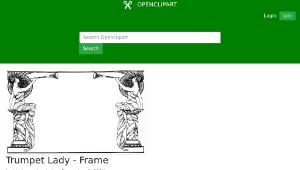 openclipart圖庫：Trumpet Lady - Frame縮圖