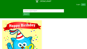 openclipart圖庫：Card birthday template-資源代表圖