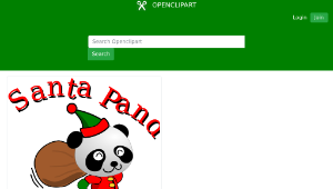 openclipart圖庫：Santa Panda縮圖