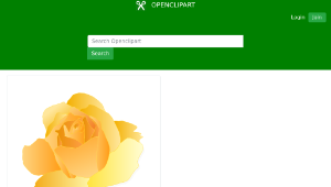 openclipart圖庫：Yellow Rose縮圖