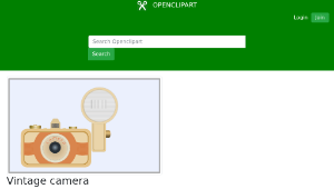 openclipart圖庫：Vintage camera-資源代表圖