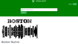 openclipart圖庫：Boston Skyline Typography-資源代表圖
