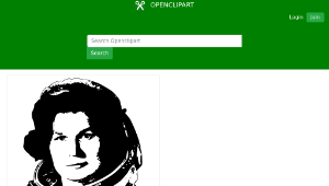 openclipart圖庫：first woman in space Valentina Tereshkove-資源代表圖