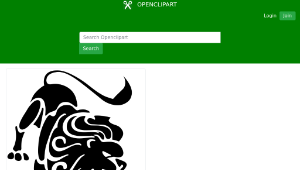 openclipart圖庫：Stylized Lion Silhouette 2-資源代表圖