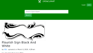 openclipart圖庫：Flourish Sign Black And White-資源代表圖