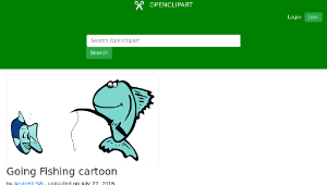 openclipart圖庫：Going Fishing cartoon-資源代表圖