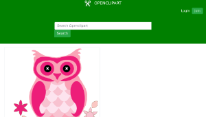 openclipart圖庫：Pink Owl縮圖