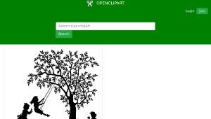 openclipart圖庫：3 Girls Playing Vintage Silhouette Trace 2-資源代表圖