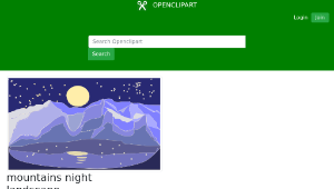 openclipart圖庫：mountains night landscape縮圖