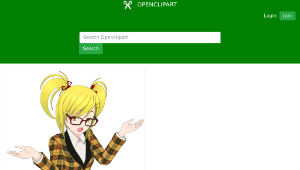 openclipart圖庫：Blonde Anime Girl-資源代表圖