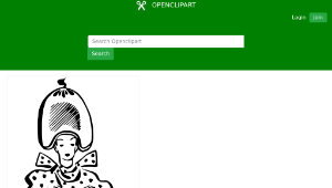openclipart圖庫：Lady in hair dryer縮圖